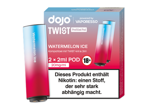[DJEWTP20-WI] Vaporesso - Dojo - Twist Pod Watermelon Ice 20 mg/ml (2 Stück pro Packung)