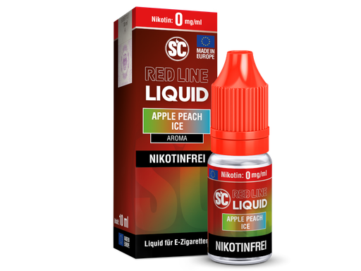 [SCNSL10AP-0-H] SC - Red Line - Apple Peach Ice - Nikotinsalz Liquid 0 mg/ml 10er Packung