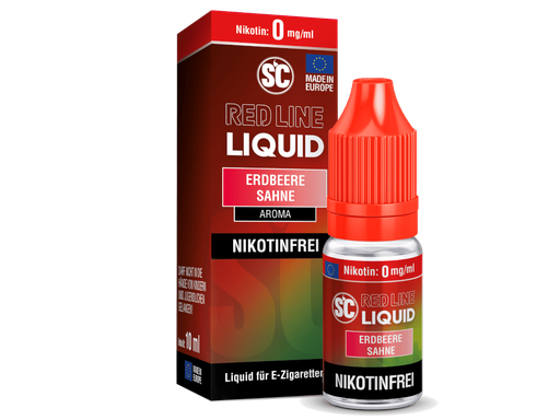 [SCNSL10ES-0] SC - Red Line - Erdbeere Sahne - Nikotinsalz Liquid 0 mg/ml