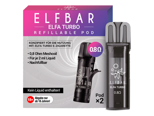 [EB100ETP-11-H] Elfbar - Elfa Turbo 0,8 Ohm Pod (2 Stück pro Packung) 10er Packung