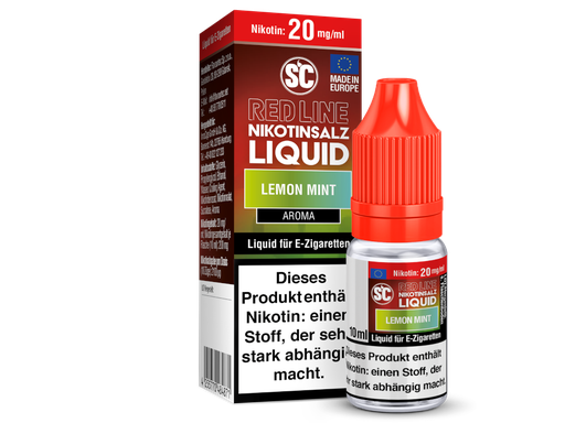 [SCNSL10LM-20-H] SC - Red Line - Lemon Mint - Nikotinsalz Liquid 20 mg/ml 10er Packung