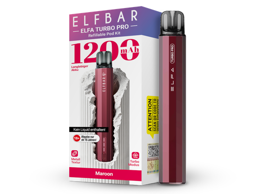 [EB100ETR-13] Elfbar - Elfa Turbo Pro E-Zigaretten Set Maroon