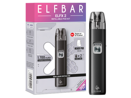 [EB100EX2-12] Elfbar - Elfx 2 E-Zigaretten Set Matte Black