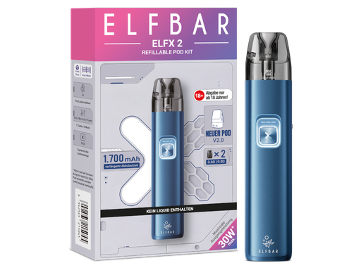 [EB100EX2-14-K] Elfbar - Elfx 2 E-Zigaretten Set Ocean Blue 100er Packung