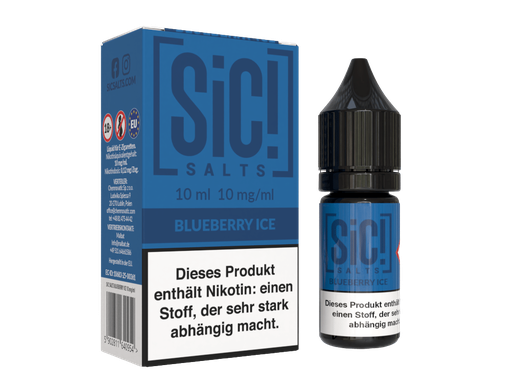 [SINSL10BB-10-H] SiC! Salts - Blueberry Ice - Nikotinsalz Liquid 10 mg/ml 5er Packung