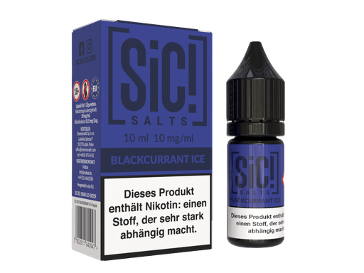 [SINSL10BI-10-H] SiC! Salts - Blackcurrant Ice - Nikotinsalz Liquid 10 mg/ml 5er Packung
