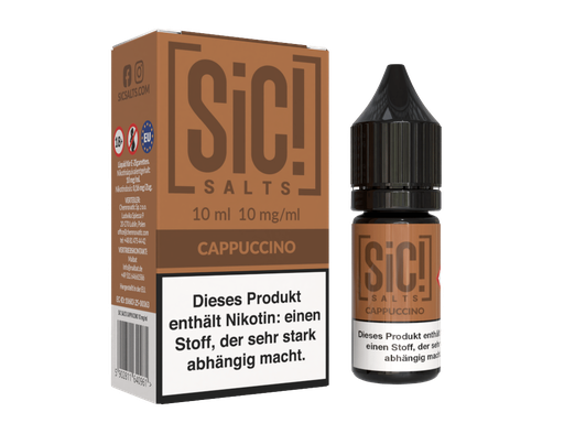 [SINSL10CC-10] SiC! Salts - Cappuccino - Nikotinsalz Liquid 10 mg/ml