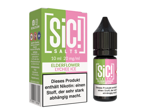 [SINSL10EL-20-H] SiC! Salts - Elderflower Lychee Ice - Nikotinsalz Liquid 20 mg/ml 5er Packung
