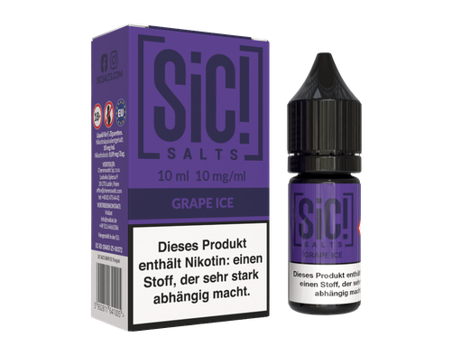 [SINSL10GI-10] SiC! Salts - Grape Ice - Nikotinsalz Liquid 10 mg/ml