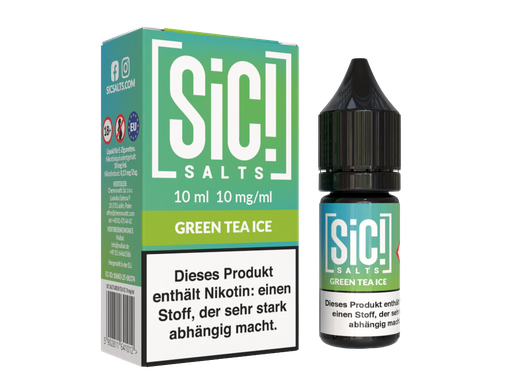 [SINSL10GT-10-H] SiC! Salts - Green Tea Ice - Nikotinsalz Liquid 10 mg/ml 5er Packung