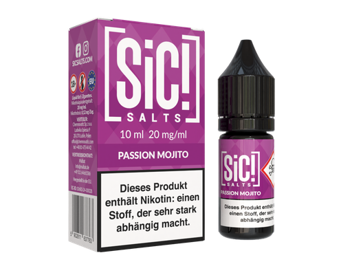 [SINSL10PM-20-H] SiC! Salts - Passion Mojito - Nikotinsalz Liquid 20 mg/ml 5er Packung