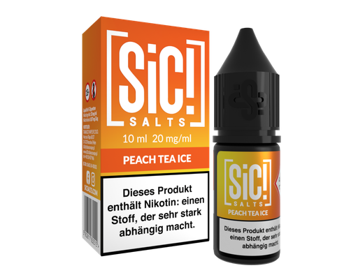 [SINSL10PT-20-H] SiC! Salts - Peach Tea Ice - Nikotinsalz Liquid 20 mg/ml 5er Packung
