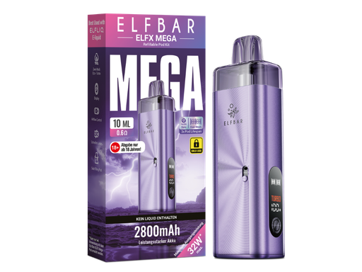 [EB100EXM-12-H] Elfbar - Elfx Mega E-Zigaretten Set Purple 5er Packung
