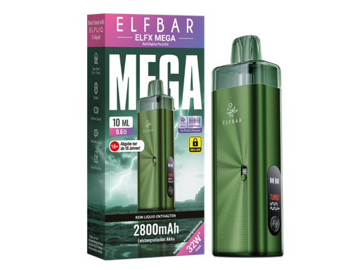 [EB100EXM-13] Elfbar - Elfx Mega E-Zigaretten Set Green