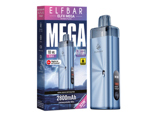 [EB100EXM-14-H] Elfbar - Elfx Mega E-Zigaretten Set Cyan 5er Packung