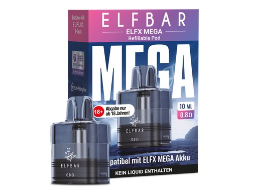 [EB100EXMP-13-H] Elfbar - Elfx Mega Pod mit 0,8 Ohm 10 ml 10er Packung