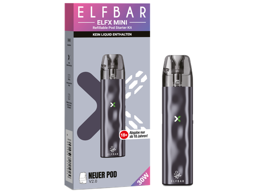[EB100EXN-11-K] Elfbar - Elfx Mini E-Zigaretten Set Grey 100er Packung
