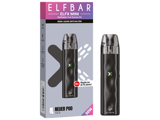 [EB100EXN-12] Elfbar - Elfx Mini E-Zigaretten Set Black