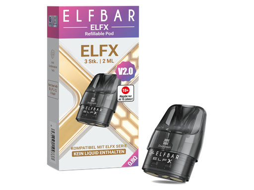 [EB100EXP2-11-K] Elfbar - Elfx Pod V2.0 0,8 Ohm (3 Stück pro Packung) 200er Packung