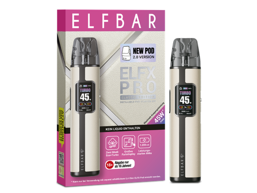 [EB100EXRC-11-K] Elfbar - Elfx Pro Classic Edition E-Zigaretten Set White 100er Packung