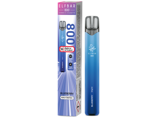 [EBEWE80-BB-K] Elfbar 800 Einweg E-Zigarette - Blueberry 0 mg/ml 400er Packung