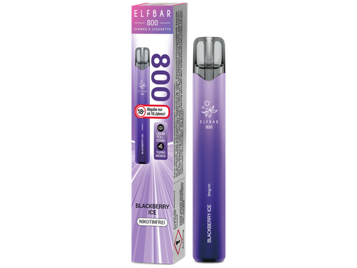 [EBEWE80-BI] Elfbar 800 Einweg E-Zigarette - Blackberry Ice 0 mg/ml