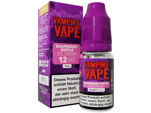 [VVL10DCR-12] Vampire Vape - Dessert Collection - Raspberry Ripple Ice Cream E-Zigaretten Liquid 12 mg/ml