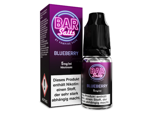[VVNSL10BB-5] Vampire Vape - Bar Salts - Blueberry - Nikotinsalz Liquid 5 mg/ml