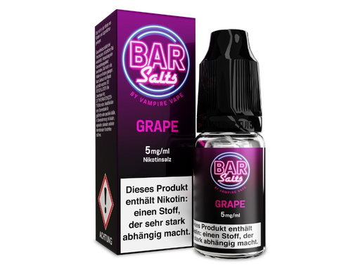 [VVNSL10BG-5] Vampire Vape - Bar Salts - Grape - Nikotinsalz Liquid 5 mg/ml