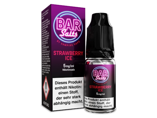 [VVNSL10BR-5] Vampire Vape - Bar Salts - Strawberry Ice - Nikotinsalz Liquid 5 mg/ml