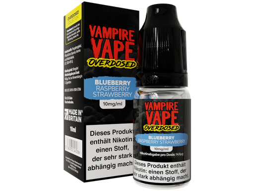 [VVNSL10OBS-10-H] Vampire Vape - Overdosed - Blueberry Raspberry Strawberry - Nikotinsalz Liquid 10 mg/ml 10er Packung