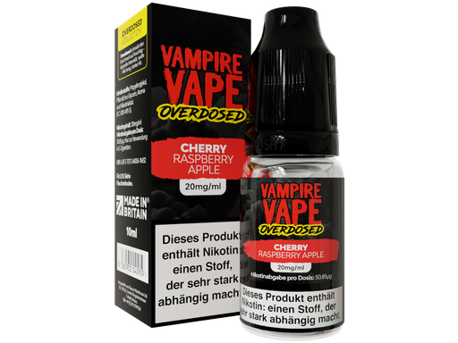 [VVNSL10OCA-20-H] Vampire Vape - Overdosed - Cherry Raspberry Apple - Nikotinsalz Liquid 20 mg/ml 10er Packung