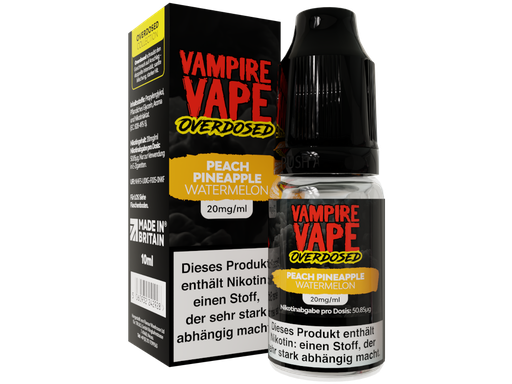 [VVNSL10OPW-20] Vampire Vape - Overdosed - Peach Pineapple Watermelon - Nikotinsalz Liquid 20 mg/ml