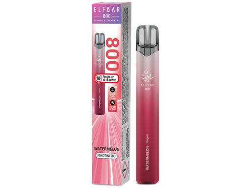 [EBEWE80-WM-K] Elfbar 800 Einweg E-Zigarette - Watermelon 0 mg/ml 400er Packung