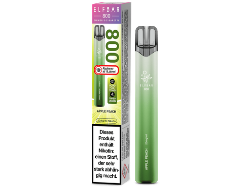 [EBEWE820-AP] Elfbar 800 Einweg E-Zigarette - Apple Peach 20 mg/ml