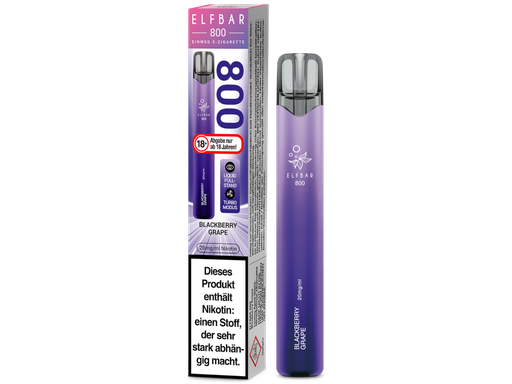 [EBEWE820-BG] Elfbar 800 Einweg E-Zigarette - Blackberry Grape 20 mg/ml