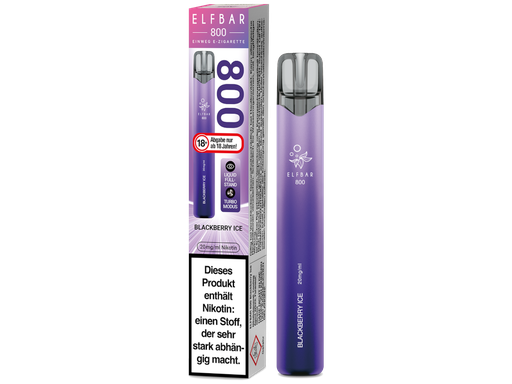 [EBEWE820-BI] Elfbar 800 Einweg E-Zigarette - Blackberry Ice 20 mg/ml