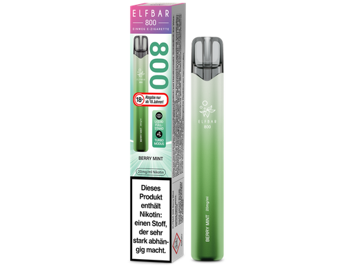 [EBEWE820-BM] Elfbar 800 Einweg E-Zigarette - Berry Mint 20 mg/ml
