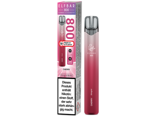 [EBEWE820-CH] Elfbar 800 Einweg E-Zigarette - Cherry 20 mg/ml