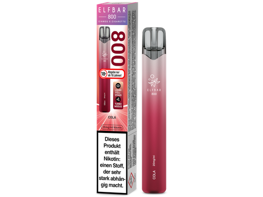 [EBEWE820-CO] Elfbar 800 Einweg E-Zigarette - Cola 20 mg/ml