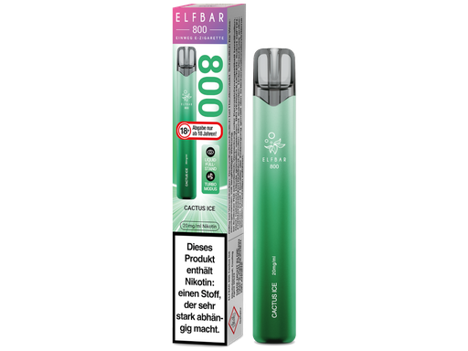 [EBEWE820-CS-H] Elfbar 800 Einweg E-Zigarette - Cactus Ice 20 mg/ml 10er Packung