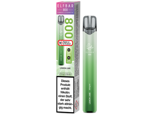[EBEWE820-LL] Elfbar 800 Einweg E-Zigarette - Lemon Lime 20 mg/ml