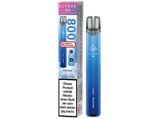 [EBEWE820-MB] Elfbar 800 Einweg E-Zigarette - Mad Blue 20 mg/ml
