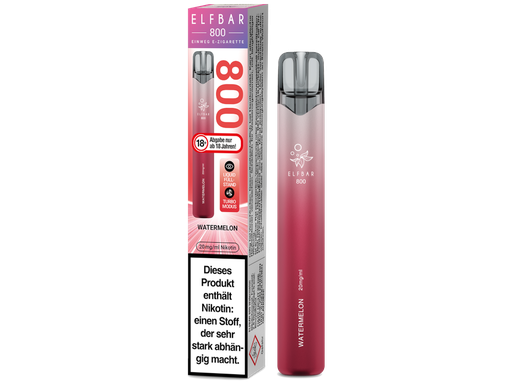 [EBEWE820-WM-K] Elfbar 800 Einweg E-Zigarette - Watermelon 20 mg/ml 400er Packung