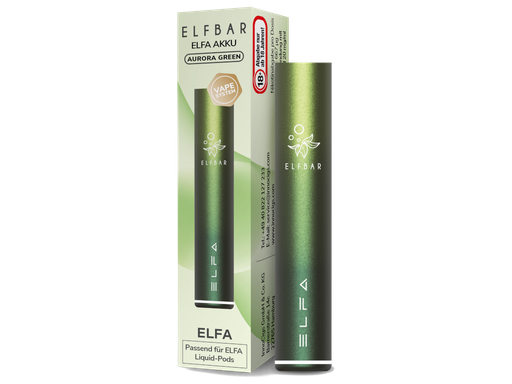 [EBEWEA-29-H] Elfbar - Elfa Akku 500 mAh Aurora Green 10er Packung