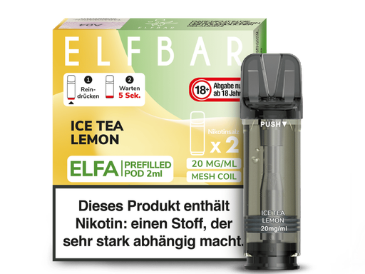 [EBEWEP-101-K] Elfbar - Elfa Pod Ice Tea Lemon 20 mg/ml (2 Stück pro Packung) 400er Packung