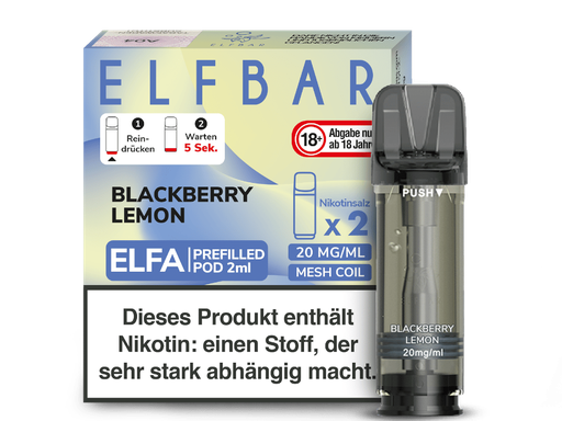 [EBEWEP-52-H] Elfbar - Elfa Pod Blackberry Lemon 20 mg/ml (2 Stück pro Packung) 10er Packung