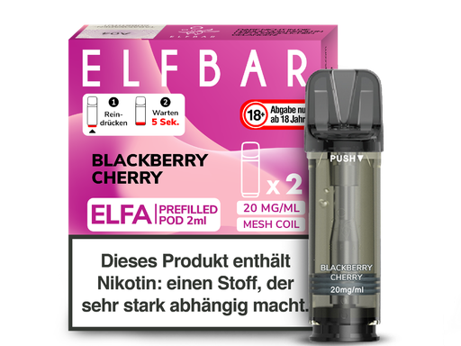 [EBEWEP-60-H] Elfbar - Elfa Pod Blackberry Cherry 20 mg/ml (2 Stück pro Packung) 10er Packung