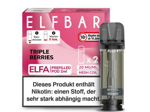 [EBEWEP-65-H] Elfbar - Elfa Pod Triple Berries 20 mg/ml (2 Stück pro Packung) 10er Packung
