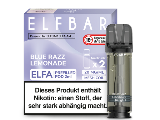 [EBEWEP-66] Elfbar - Elfa Pod Blue Razz Lemonade 20 mg/ml (2 Stück pro Packung)